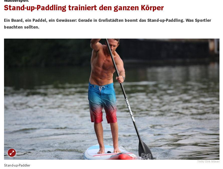 Der Spiegel berichtet: SUP trainiert der ganzen Körper!