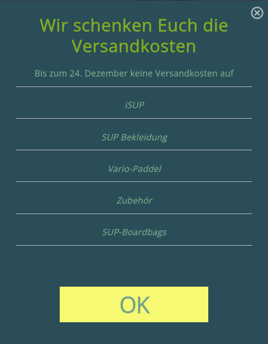 Wir schenken Euch die Versandkosten